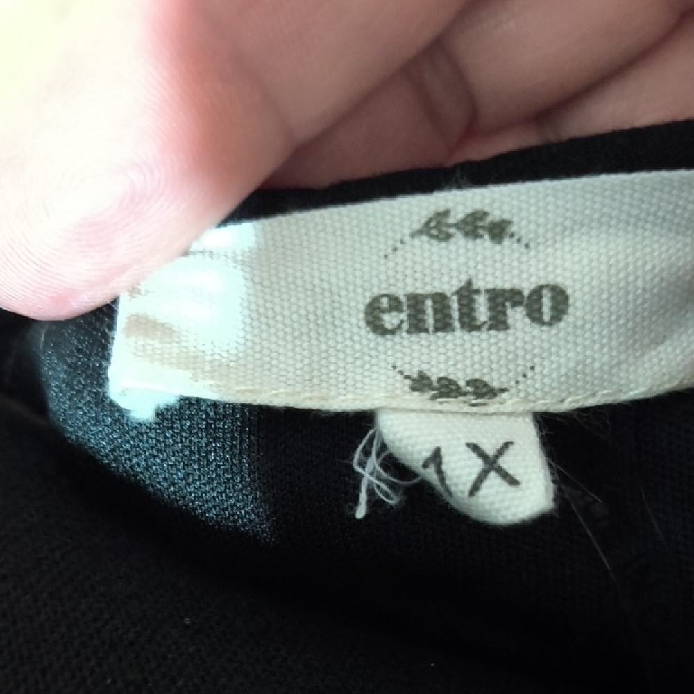 Entro Women's Black Floral Embroidered Dress Size 1X - Picture 2 of 5